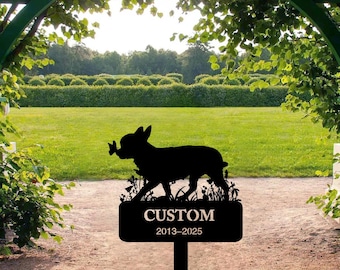 Personalisierter Hundepfahl: Gartenschild, Welpen Verlust Geschenk