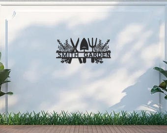 Individuelles Gartenschild: Personalisierte Metallwandkunst, wetterfestes Dekor