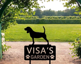 Personalisierter Haustier Gartenstecker: Personalisierte Hundegrave, Grabstein aus Stahl
