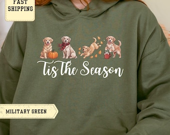 Fall Dog Mom Sweatshirt: Golden Retriever Pumpkin Design