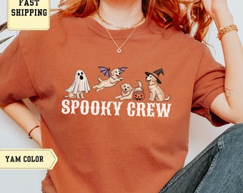 Spooky Crew Dog Halloween Sweatshirt: Golden Retriever Family Outfit