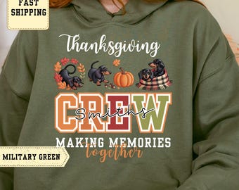 Thanksgiving Dog Sweatshirt: Personalized Dachshund Pumpkin Fall Shirt