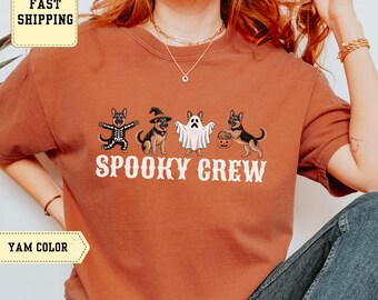 Spooky Crew Dog Halloween Sweatshirt: German Shepherd Family Outfit