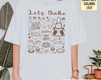 Personalized Baking T-Shirt: Custom Mom's Bakery Tee
