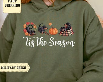 Fall Dog Mom Sweatshirt: Pumpkin Dachshund Autumn T-Shirt