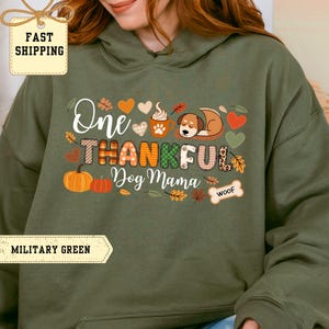 Thankful Dog Mama Sweatshirt: Thanksgiving Fall Dog Mom Pullover