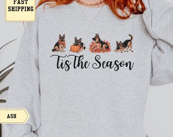 Fall Dog Mom Sweatshirt: Pumpkin Spice German Shepherd Tee