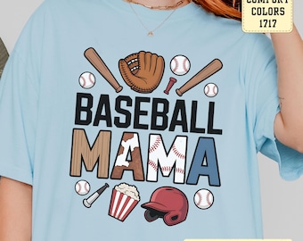 Baseball Mom Comfort Colors T-shirt: Sports Lover Gift