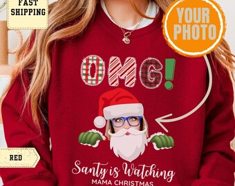 Funny Mama Christmas Shirt: OMG Santa, Holiday Family Tee