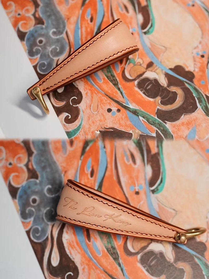 Brown - Cycle - Handcrafted Leather Keychain