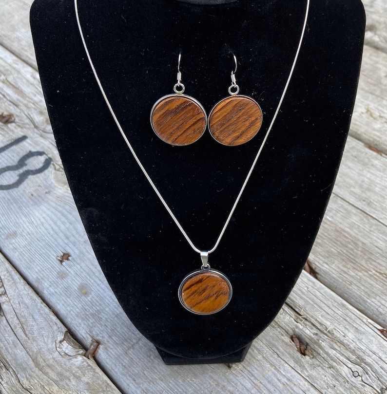 Teak Necklace and Earring set