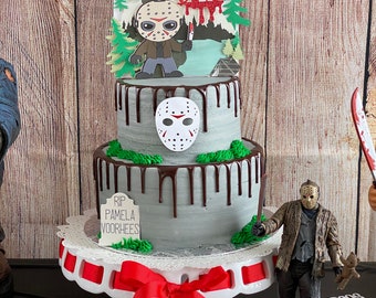 Adorno para pastel inspirado en el viernes