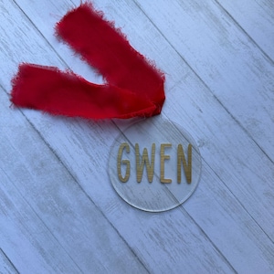 Personalized Acrylic Christmas Ornament: Custom Name, Holiday Decor