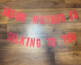 Personalized Halloween Birthday Banner, Horror Theme