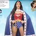 Simplicity 1024 Wonder Woman Adult Costume Sewing Pattern Bustier Cape Boot Cover Size 14-16-18-20-22 DC Comics Book Heroine New Uncut