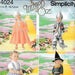 Simplicity 4024 Wizard of Oz Child Toddler Costume Size 1/2-1-2-3-4 Dorothy Dress-Tinman Shirt Pants Hat-Scarecrow-Fairy-Sewing Pattern
