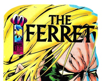 Malibu Comic THE FERRET #1 1993 NM Die Cut Comic Book Independent Color Vintage Comic