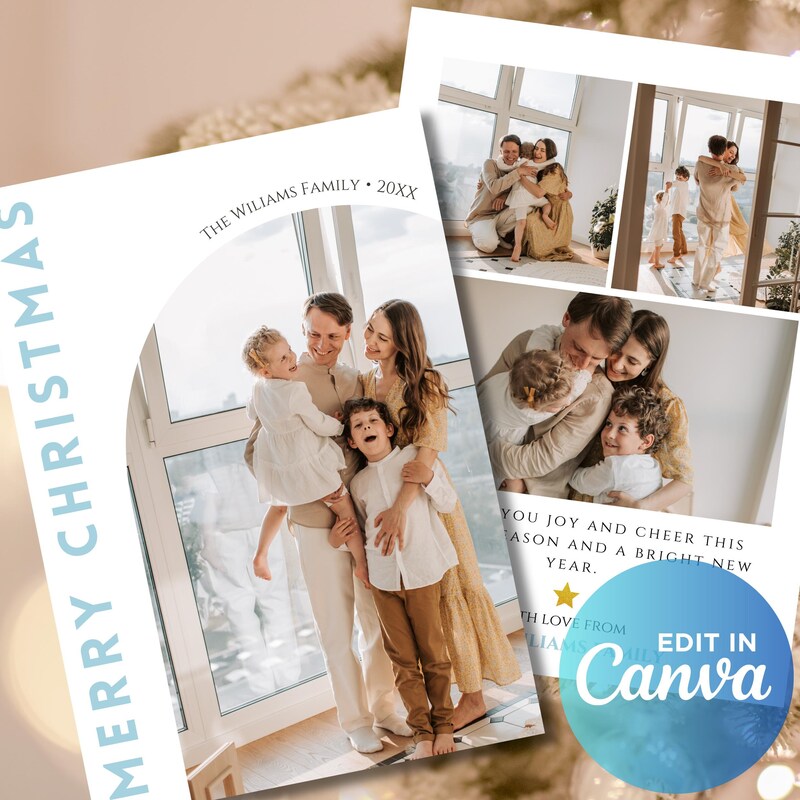 Christmas Card Template Etsy