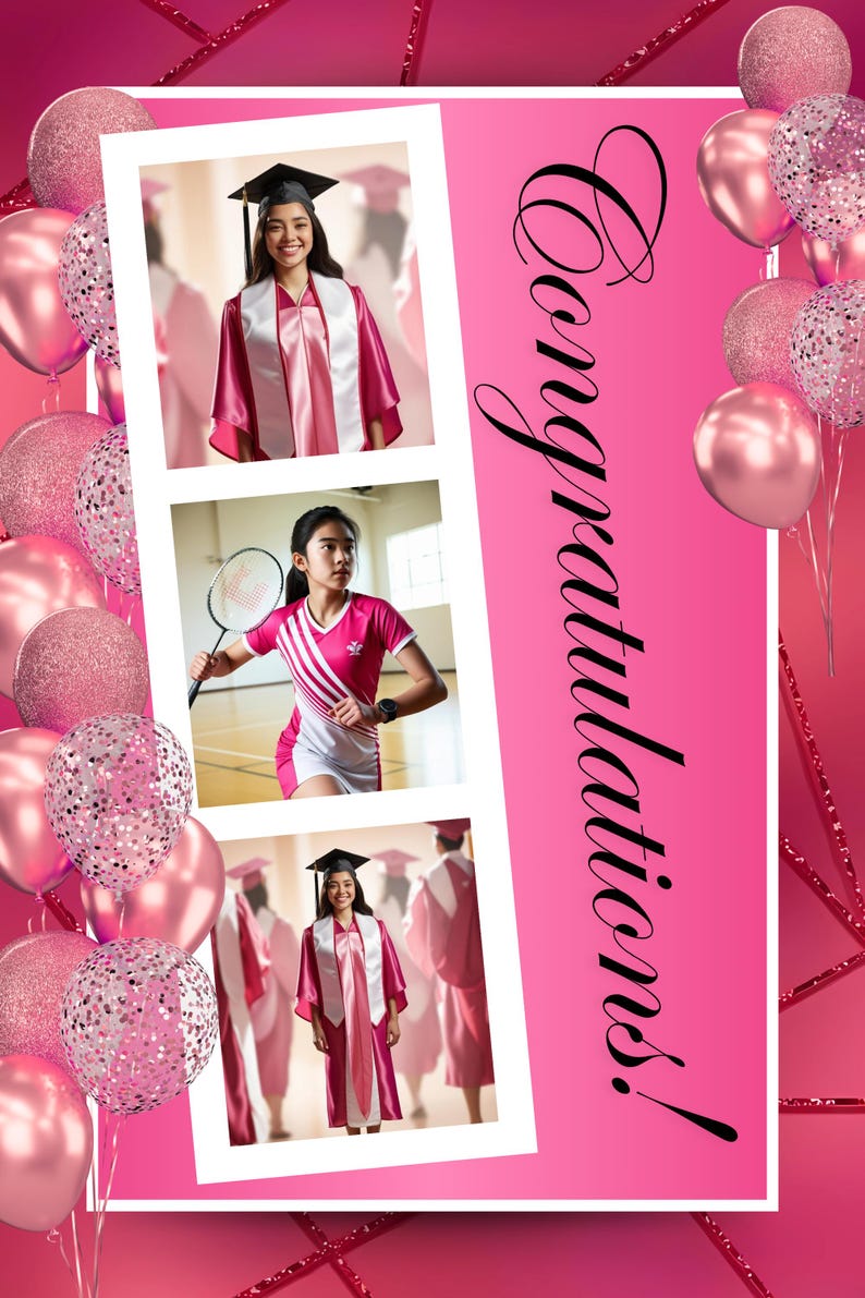 Pink Jumbo Graduation Card - Etsy