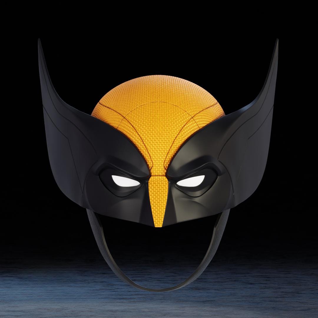 Wolverine Textured Mask Magnetic 3D Cosplay Prop STL File for 3D ...