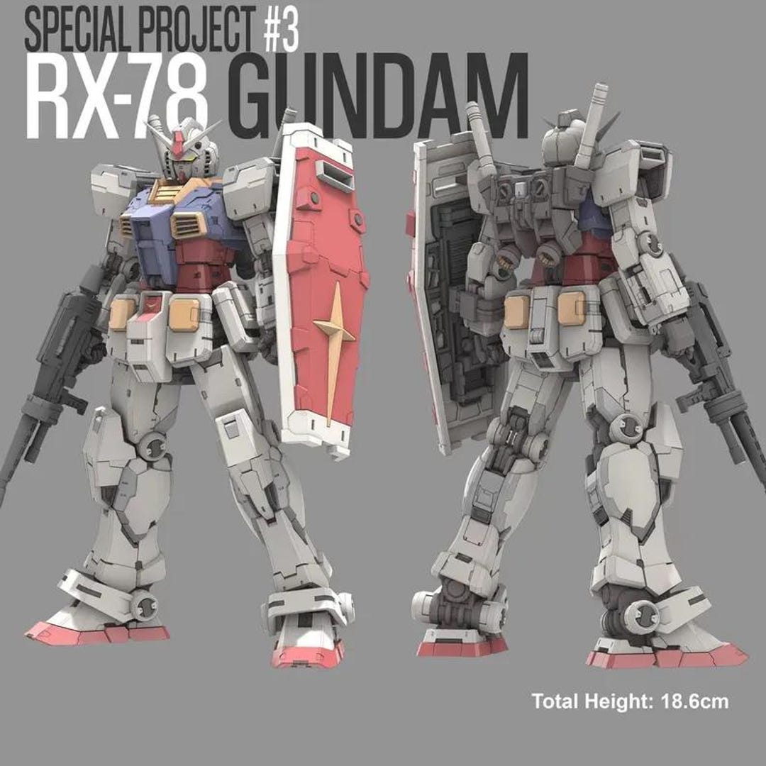 Gundam RX78-2 High Quality STL File for 3D Printing Instant Download - Etsy