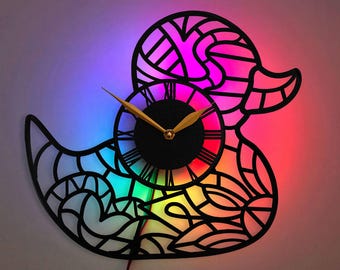Duck Clock, Cute Duck Wall Clock, Sweet Duck Gift, Animal Design Clock