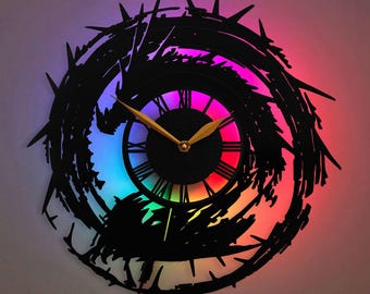Dragon Clock, Unique Dragon Gift, Artistic Dragon Wall Clock, Creative Dragon Gift