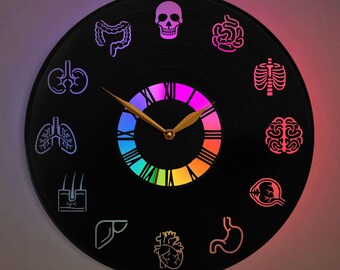 Doctor Clock, Doctor Wall Decor, Anatomical Clock, Medical Themed Clock, Human Anatomy Clock, Healthcare decor, Medical Gift, Science Decor