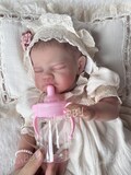 Lifelike Reborn Baby Dolls-22 inch Sleeping Realistic Newborn Silicone Vinyl Baby Dolls with Weighted Soft Cloth Body for 3+ Years Old