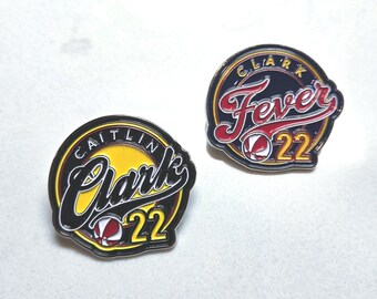 Caitlin Clark Rookie of the Year Enamel Pin Set - Indiana Fever (2 PACK)