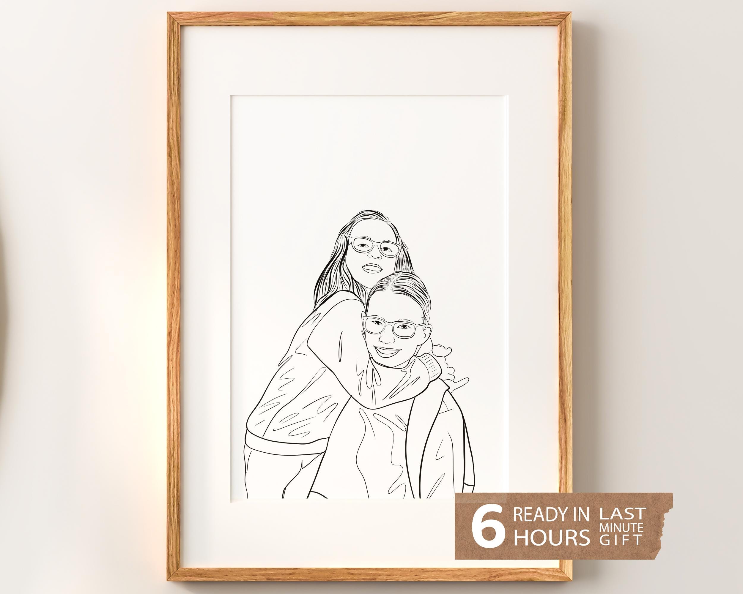 Lijntekening gezicht - Etsy België, image size:2500x2000