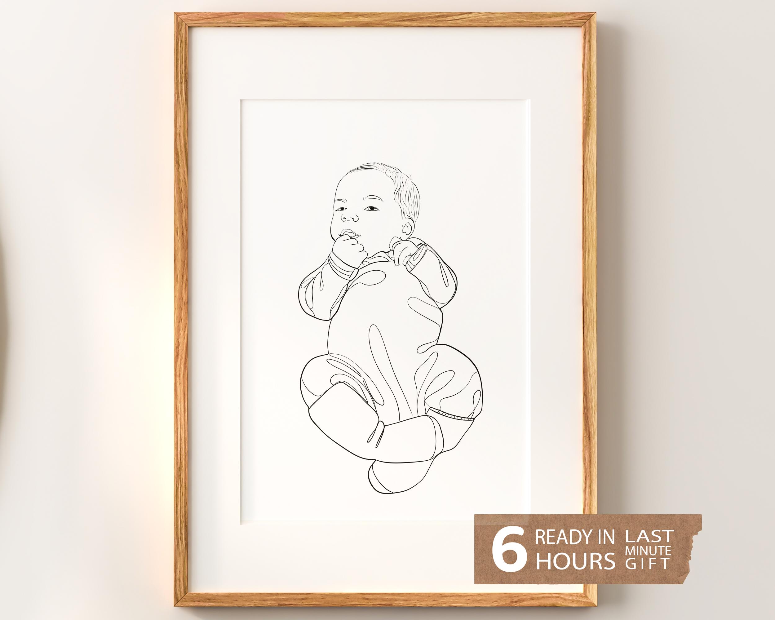 Contouren Van Een Kindergezicht