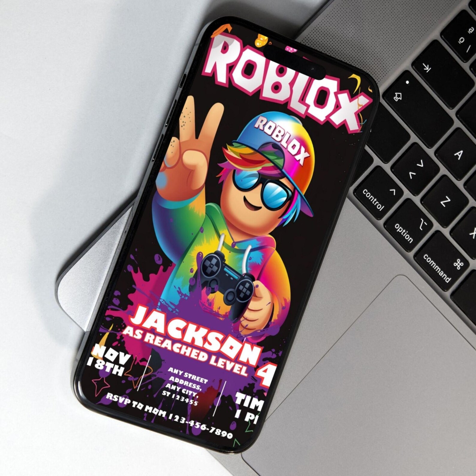 Editable Roblox Birthday Invitation Template (digital Download) - Etsy