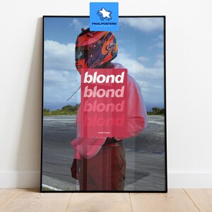 Blond Frank Ocean Poster, Blonde Poster 3, Wall Decor, Wall Art, HypeBeast Printable Wall Art, Hip Hop Music Poster, Artist Print, Rap R&B