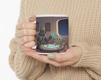 Mando Brettspiel Keramikbecher, Sci-Fi Alien Art Cup