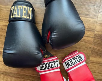 Handmade Personalized Boxing Gloves for kids & adults | customized your name | gift for him, gift for her, Christmas Gift.