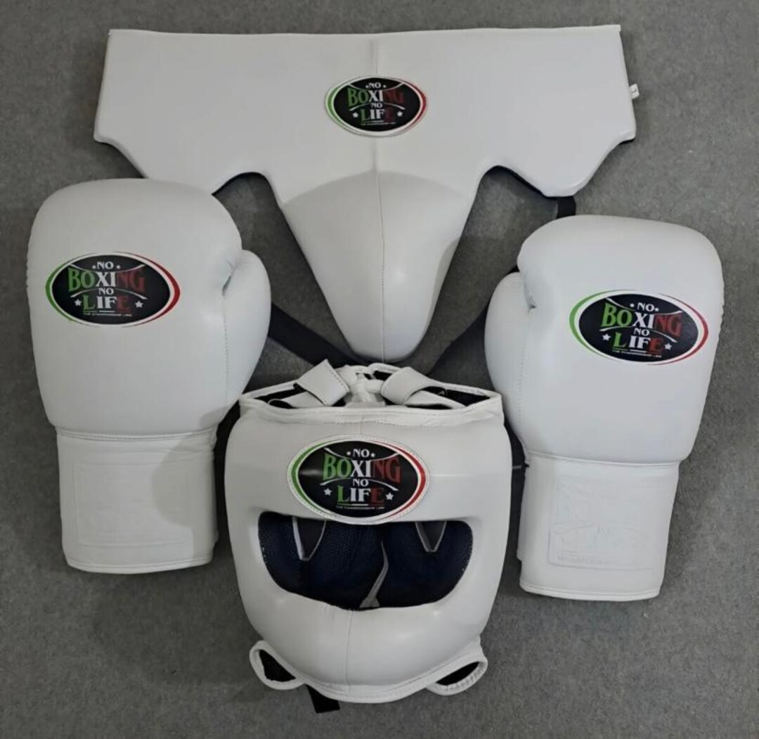 Handmade Boxing Whole Kit NBNL Made in Cowhide Leather Pure White ...