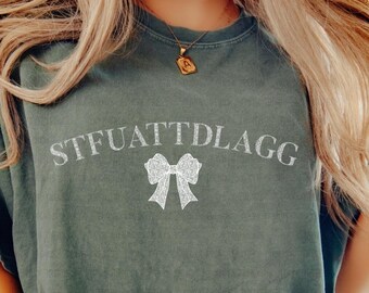 STFUATTDLAGG Lace Coquette Bow shirt design | Smut Reader png | Booklover shirt | Romance Reader PNG Spicy Book Reader | Gift for reader