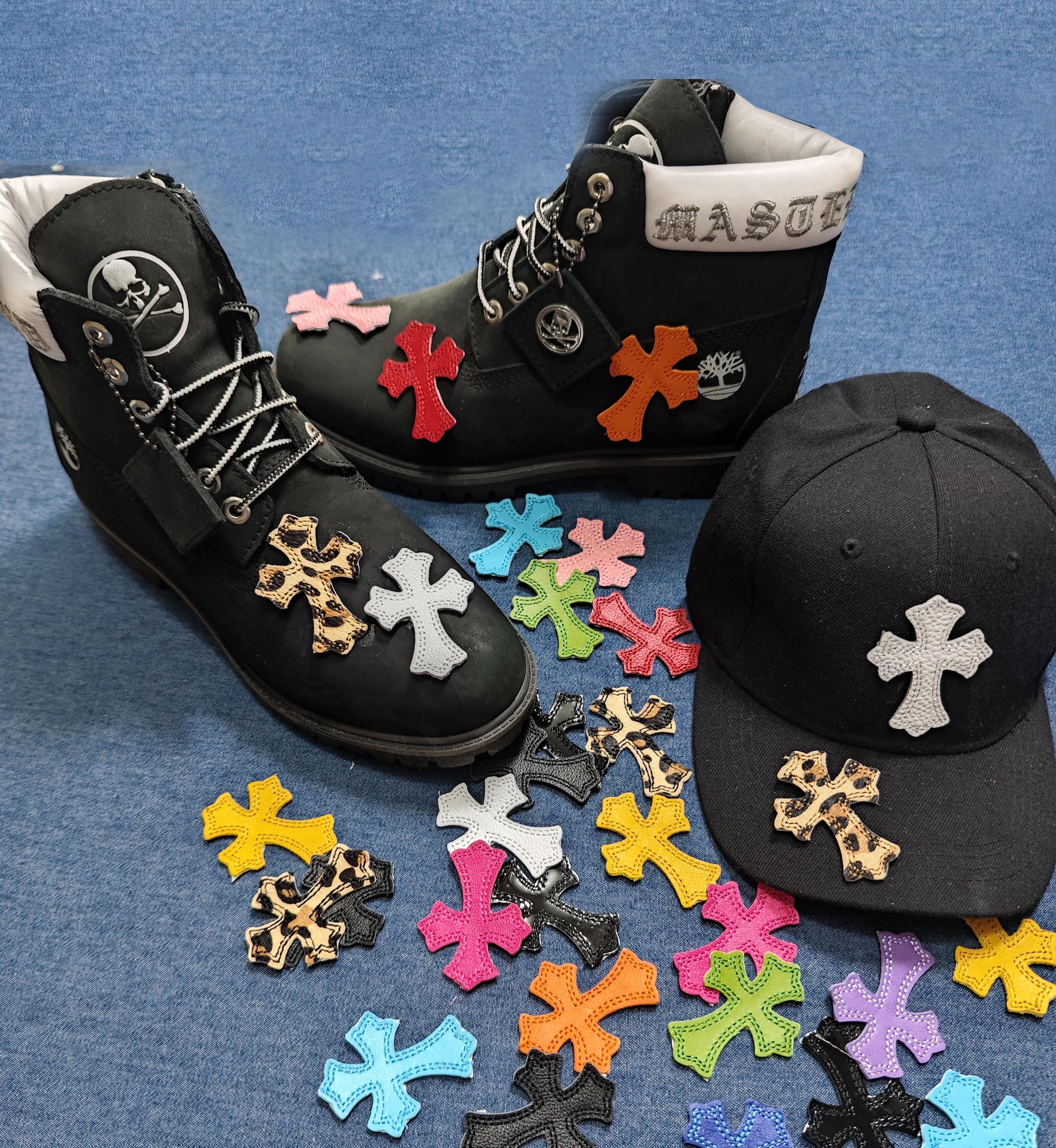 クロムハーツCashmere Fleur Cross leather Patch Chrome Hearts Cross Leather Patch - Etsy