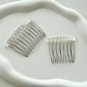Bridal Hair Combs,Silver Metal Comb,Diy Hair Combs,Metal Veil Comb,1 Pcs Comb,Curved Comb,Hair Accessories,Veil Hair Combs,Hair Comb