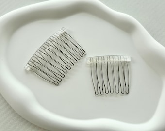 Bridal Hair Combs,Silver Metal Comb,Diy Hair Combs,Metal Veil Comb,1 Pcs Comb,Curved Comb,Hair Accessories,Veil Hair Combs,Hair Comb