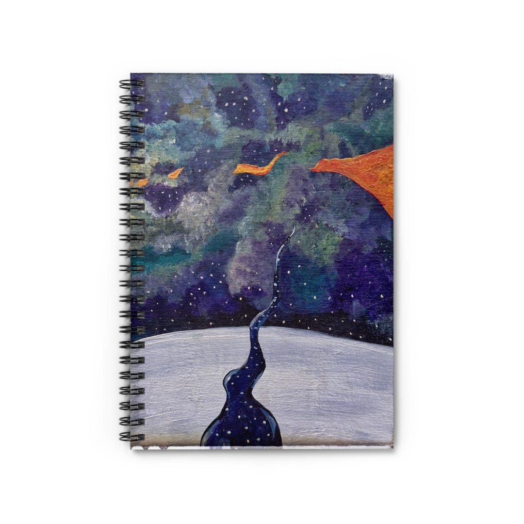 Celestial Spiral Notebook – Starry Night Cosmic Art - Etsy
