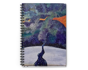 Quaderno a spirale celeste – Notte stellata, arte cosmica