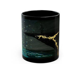 Tazza con citazione motivazionale "Speranza" / Tazza da caffè in ceramica nera