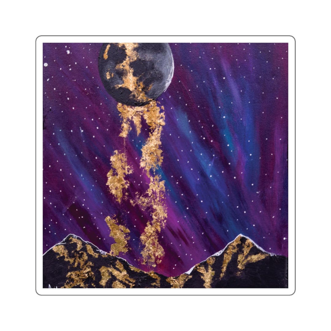 Cosmic Mountain Stickers | Celestial Decor, Astrology Gifts, Aesthetic ...