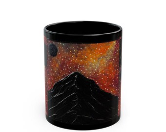 Tazza con alba sul Monte Hood / Tazza da caffè con panorama dell'alba sulle montagne dell'Oregon