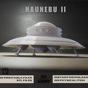 Haunebu 2 - Deutsches WW2 UFO - fliegende Untertasse - STL Dateien für 3D Drucker - Sofortiger Download - KEIN physisches Produkt