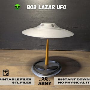Bob Lazar inspired UFO -Flying saucer - Area 51- Aliens - STL files for 3D printer - Instant download - No physical item -