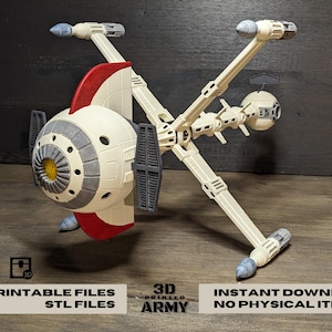 CyberLAB - Captain FLAM starship - STL files for 3D printing -Instant download - no physical item