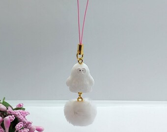 Pingente de telefone animal kawaii - acessório feito à mão